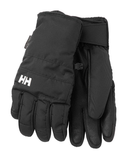 Black Coloured Helly Hansen Mens Swift Helly Tech Gloves on white background 