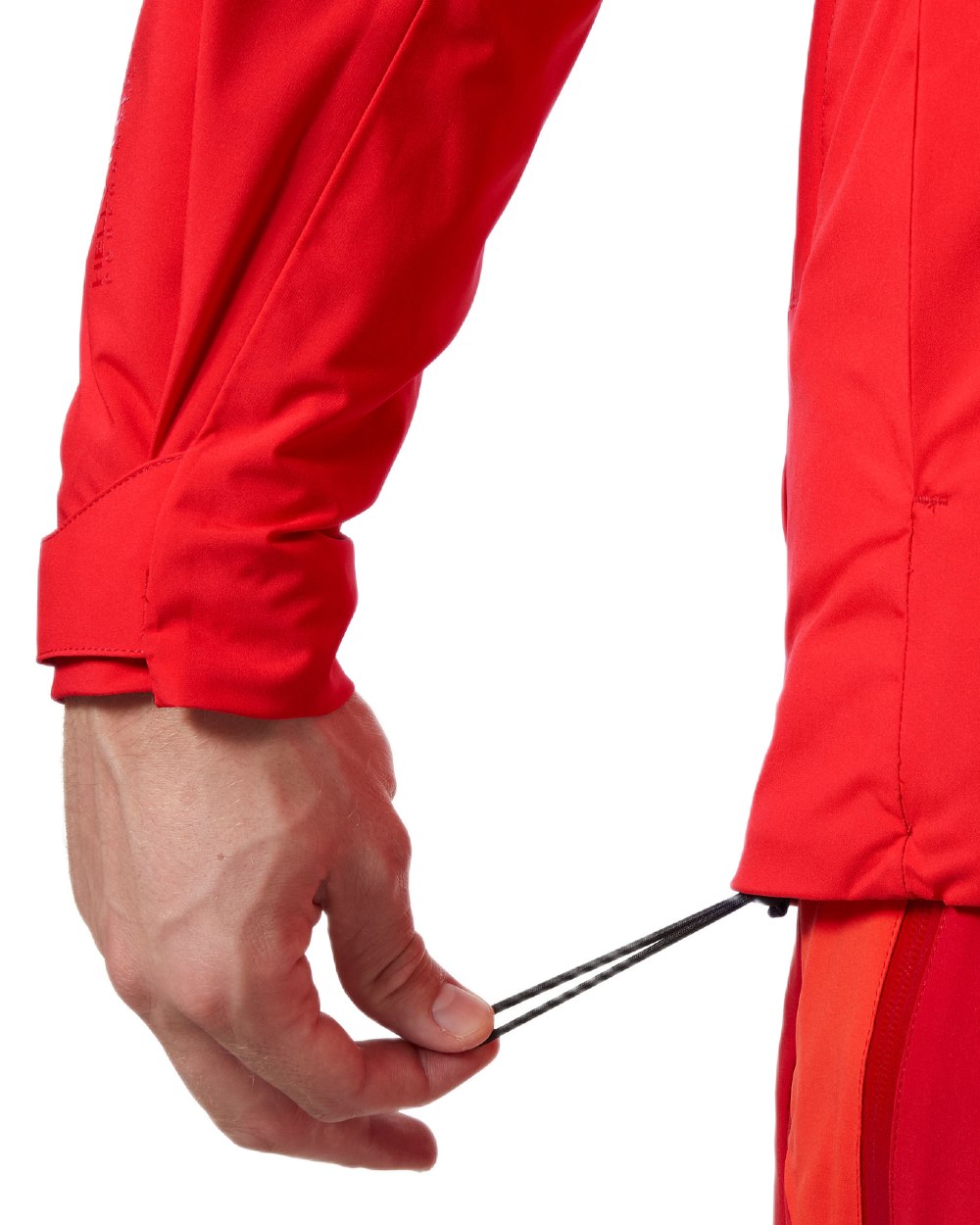 Alert Red Coloured Helly Hansen Mens Swift Team Insulated Ski Jacket on white background 