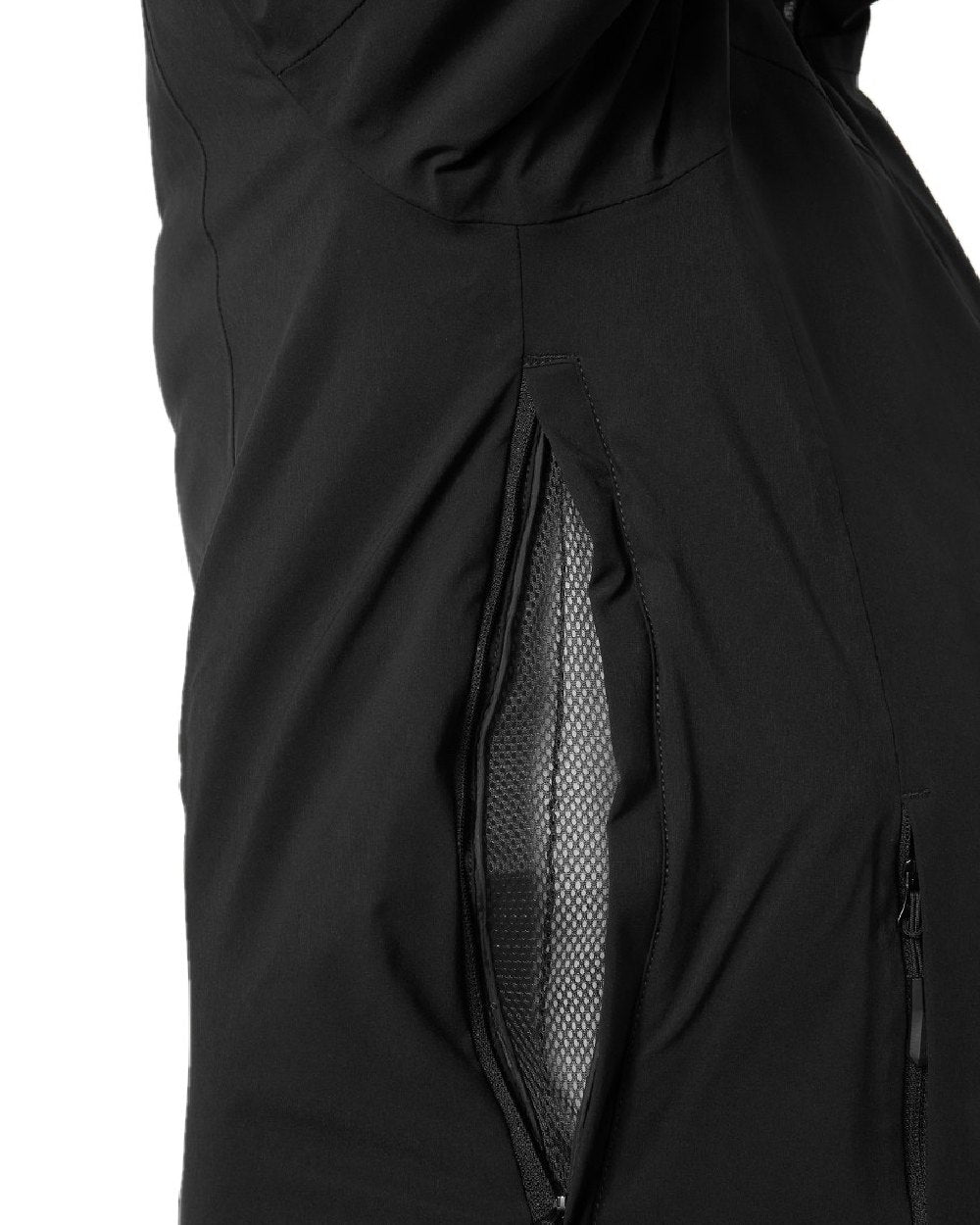 Black Coloured Helly Hansen Mens Swift Team Insulated Ski Jacket on white background 
