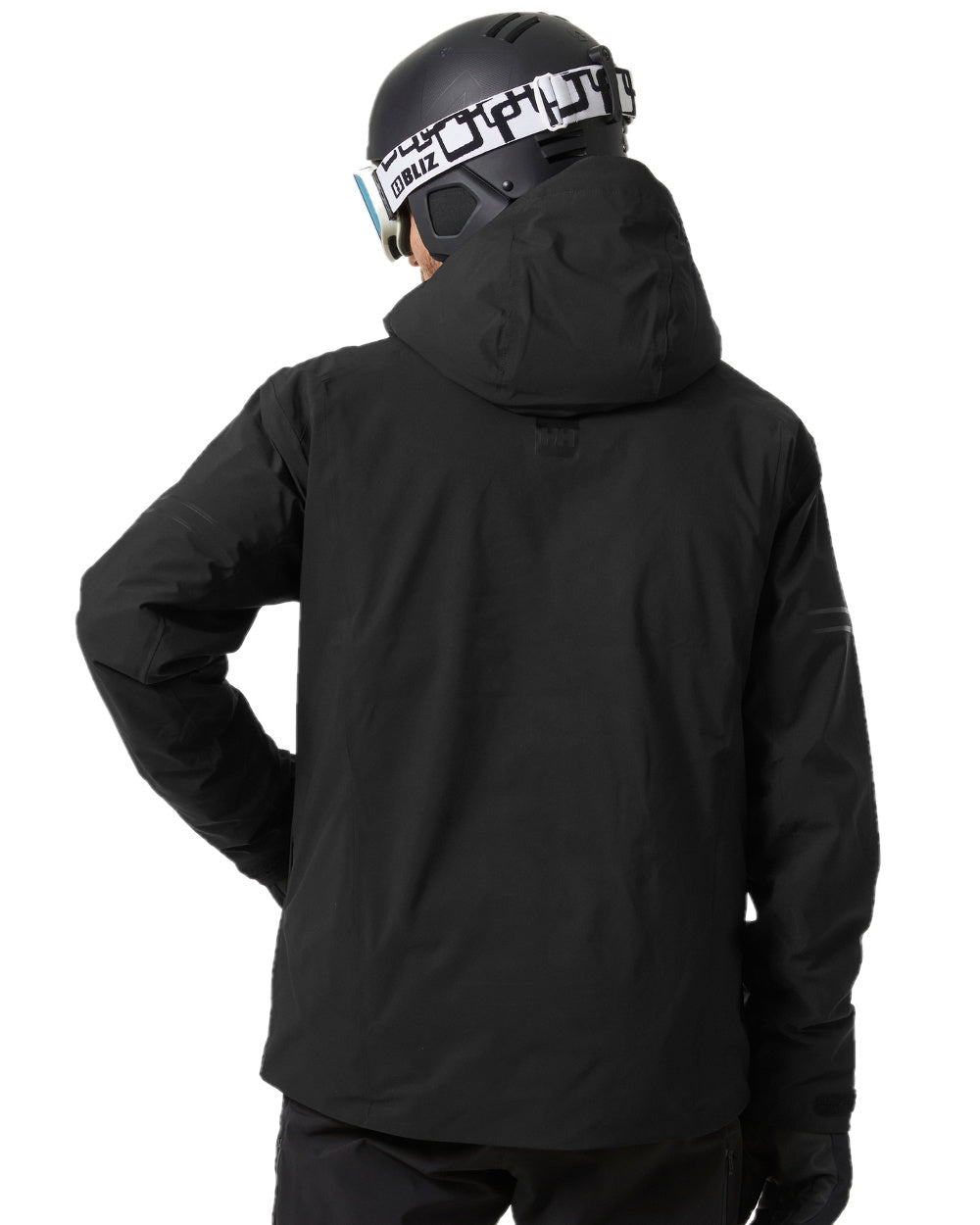 Black Coloured Helly Hansen Mens Swift Team Insulated Ski Jacket on white background 