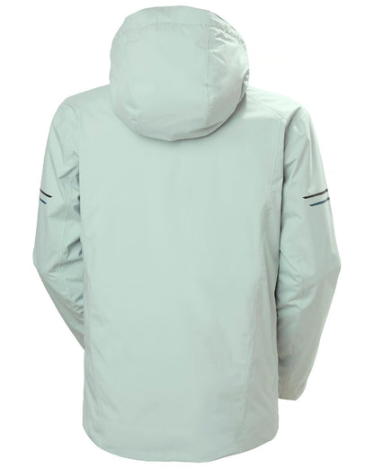 Green Mist Coloured Helly Hansen Mens Swift Team Insulated Ski Jacket on white background 