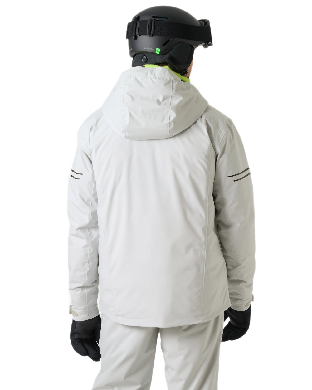 Grey Fog Coloured Helly Hansen Mens Swift Team Insulated Ski Jacket on white background 
