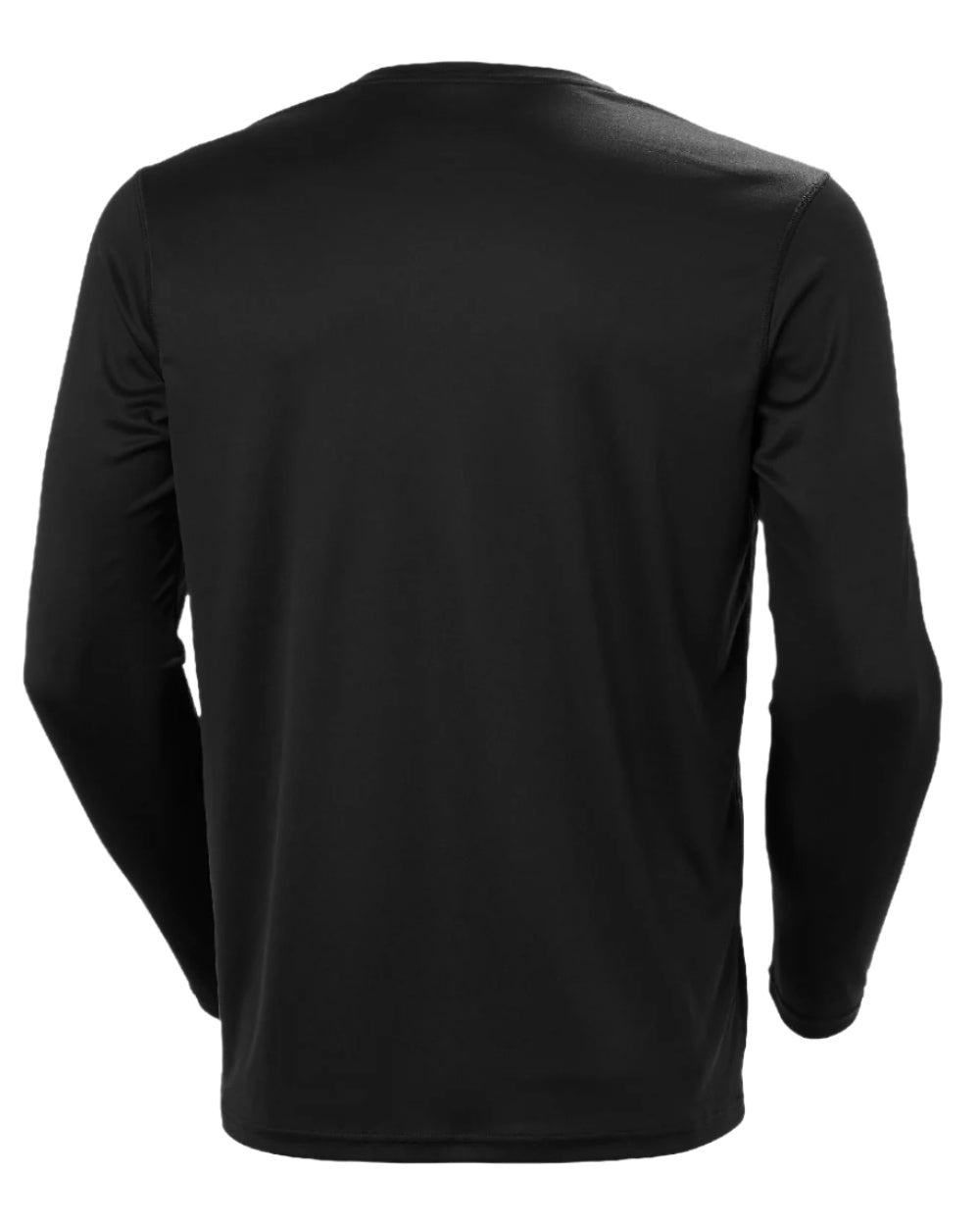 Ebony coloured Helly Hansen Mens Tech Crew Long Sleeve T-Shirt 2.0 on white background 