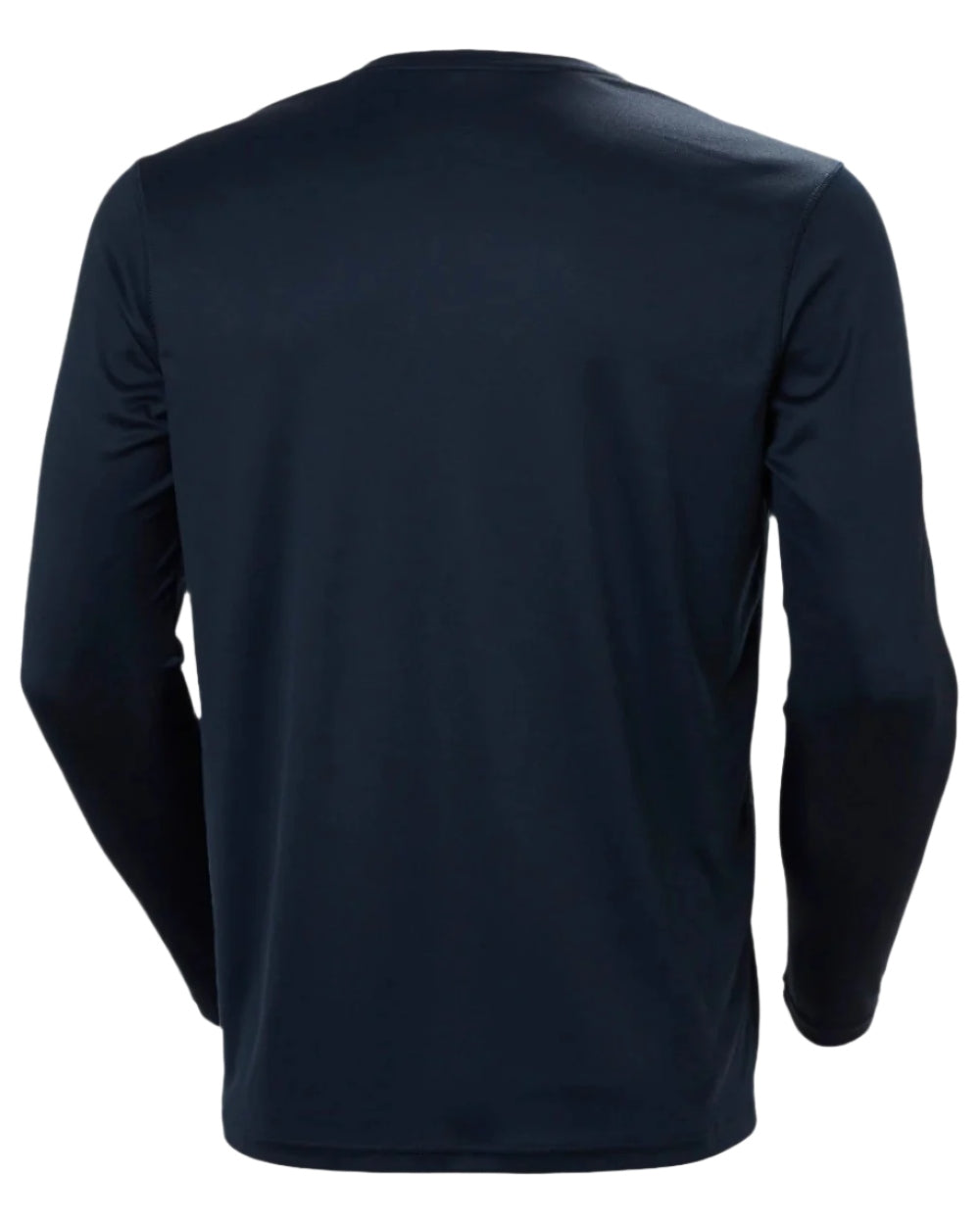 Navy coloured Helly Hansen Mens Tech Crew Long Sleeve T-Shirt 2.0 on white background 