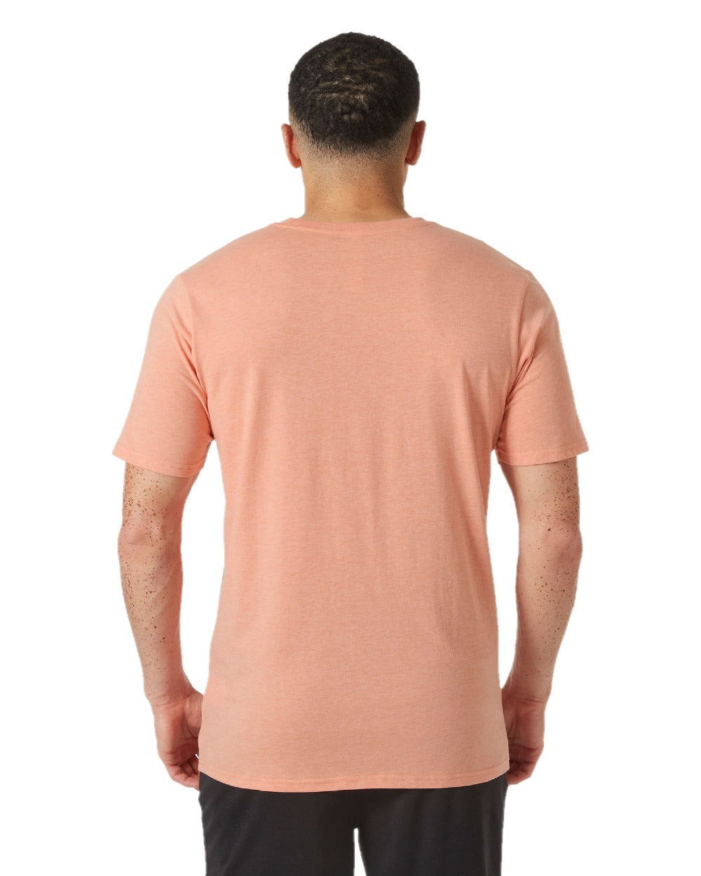Bonfire coloured Helly Hansen Mens Tech Logo T-Shirt on white background 