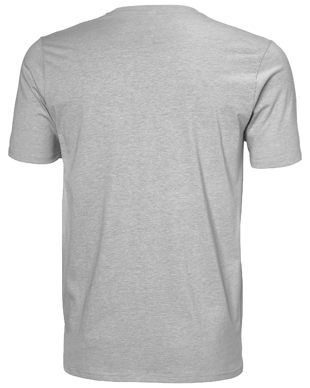 Grey Melange coloured Helly Hansen Mens Tech Logo T-Shirt on white background 