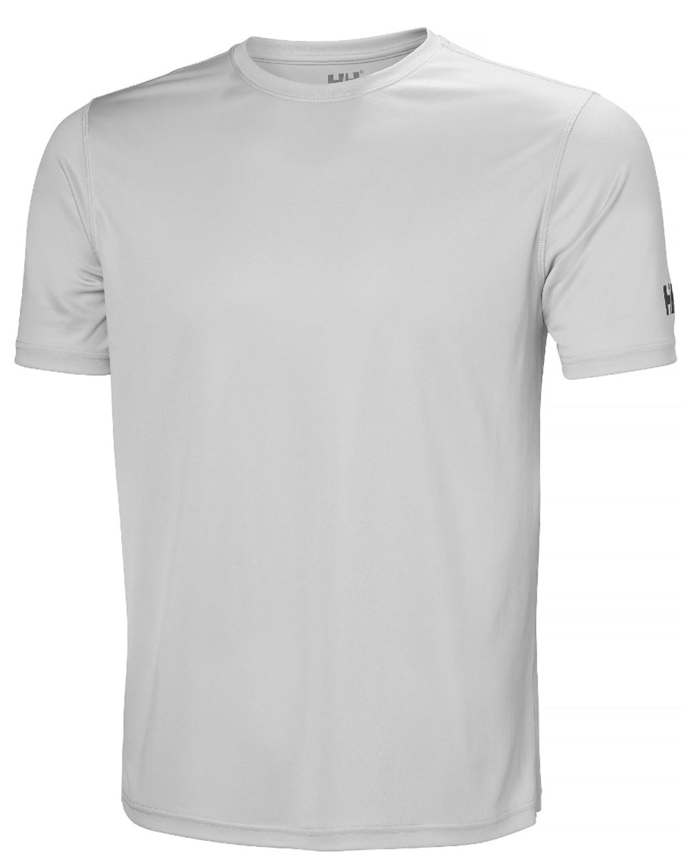 Grey Fog coloured Helly Hansen Mens Tech T-Shirt 2.0 on white background 
