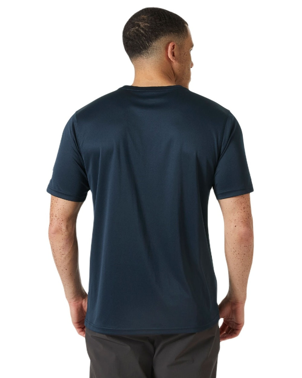 Navy coloured Helly Hansen Mens Tech T-Shirt 2.0 on white background 