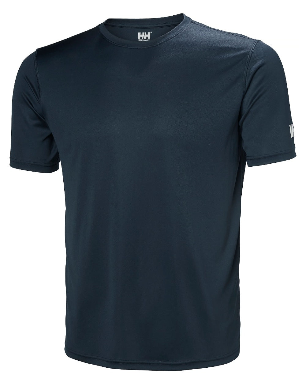 Navy coloured Helly Hansen Mens Tech T-Shirt 2.0 on white background 