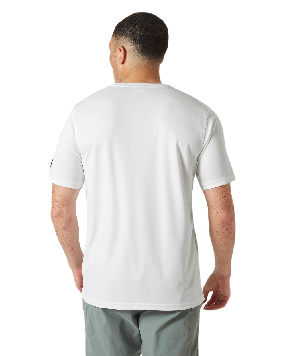 White coloured Helly Hansen Mens Tech T-Shirt 2.0 on white background 