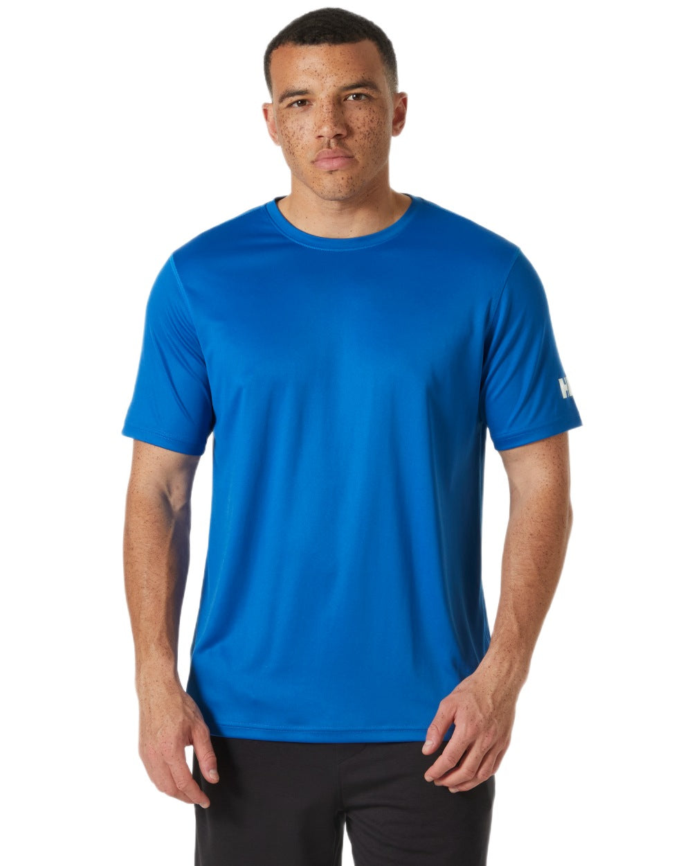 Cobalt 2.0 coloured Helly Hansen Mens Tech T-Shirt 2.0 on white background 