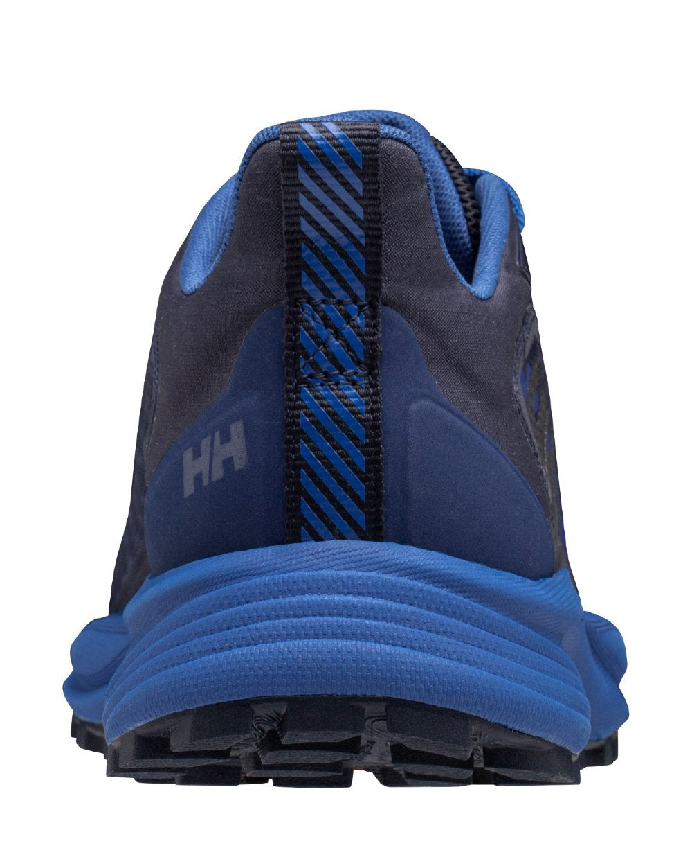 Navy Cobalt 2.0 coloured Helly Hansen Mens Trail Wizard Running Shoes on white background 