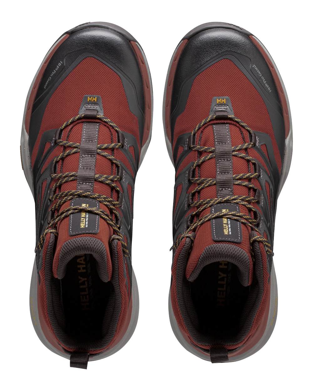 Iron Oxide Charcoal coloured Helly Hansen Mens Traverse Helly Tech Waterproof Hiking Shoes on white background 