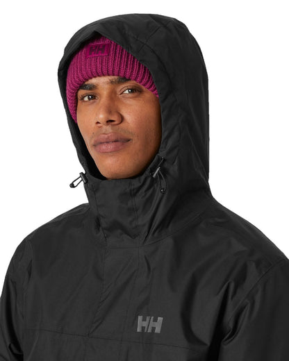 Black Coloured Helly Hansen Mens Vancouver Fleece Lined Jacket on white background 