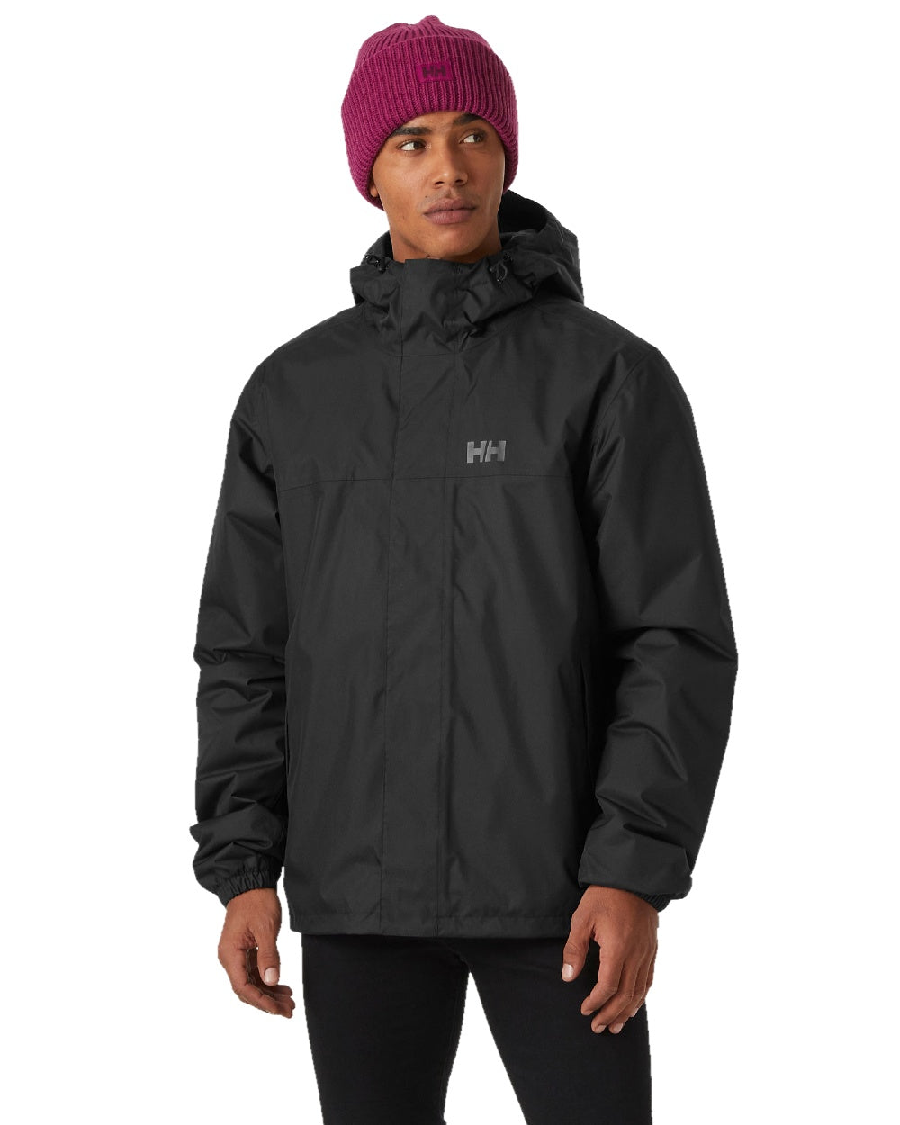 Black Coloured Helly Hansen Mens Vancouver Fleece Lined Jacket on white background 