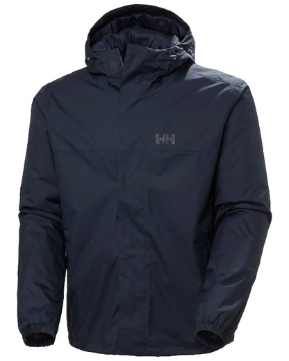 Navy Coloured Helly Hansen Mens Vancouver Fleece Lined Jacket on white background 