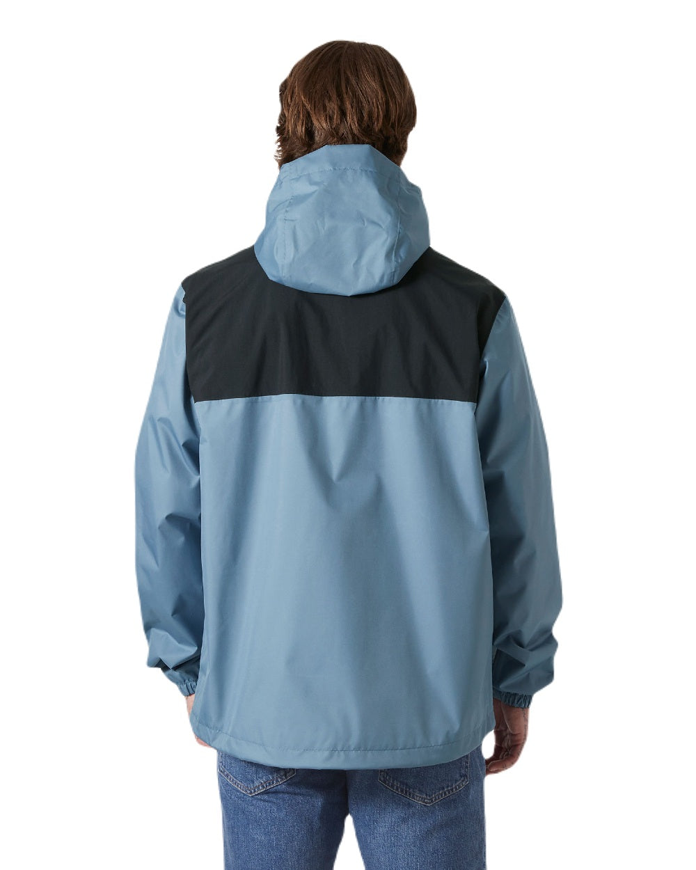 Washed Navy coloured Helly Hansen Mens Vancouver Rain Jacket on white background 