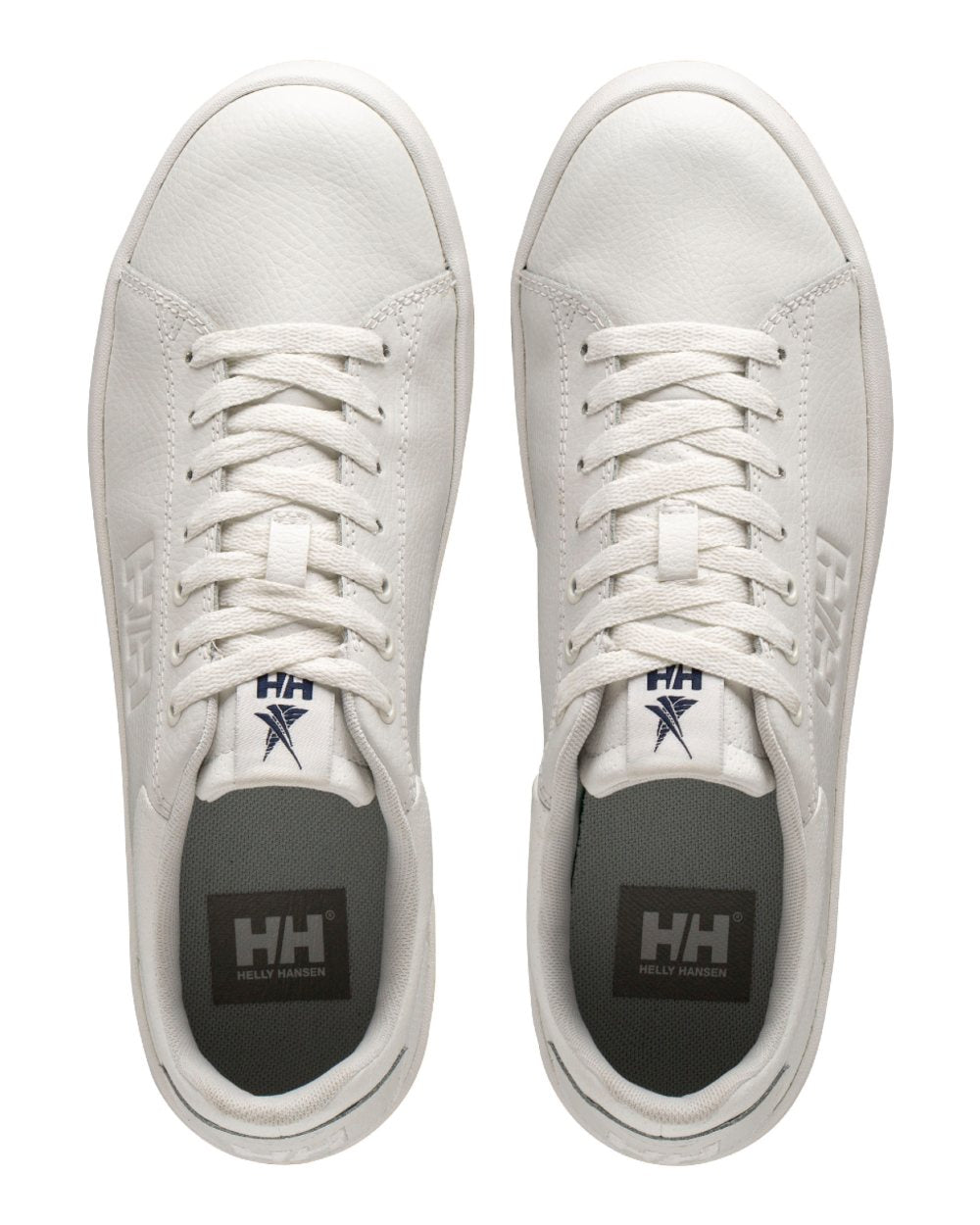 Off White Coloured Helly Hansen Mens Varberg Classic Marine Lifestyle Shoes on white background 