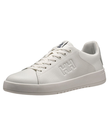 Off White Coloured Helly Hansen Mens Varberg Classic Marine Lifestyle Shoes on white background 