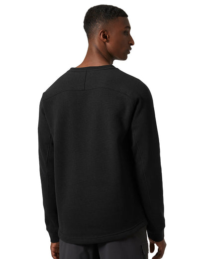 Black coloured Helly Hansen Mens Varde Crewneck on white background 