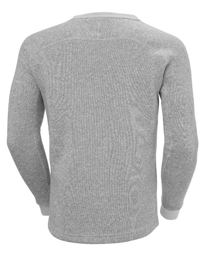 Grey Fog coloured Helly Hansen Mens Varde Crewneck on white background 