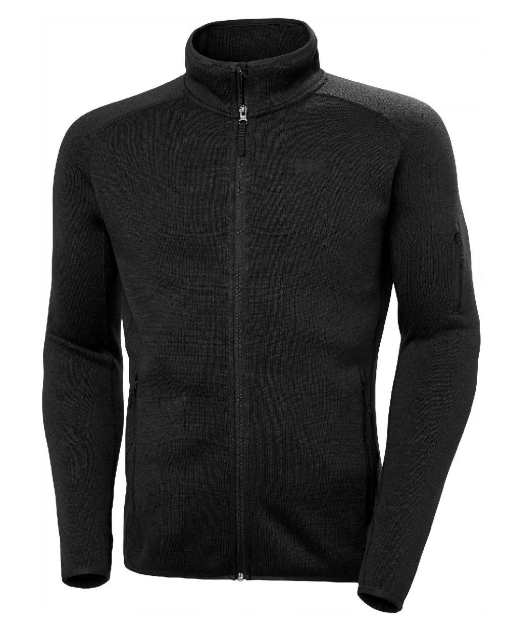 Black Coloured Helly Hansen Mens Varde Fleece Jacket 2.0 on white background 