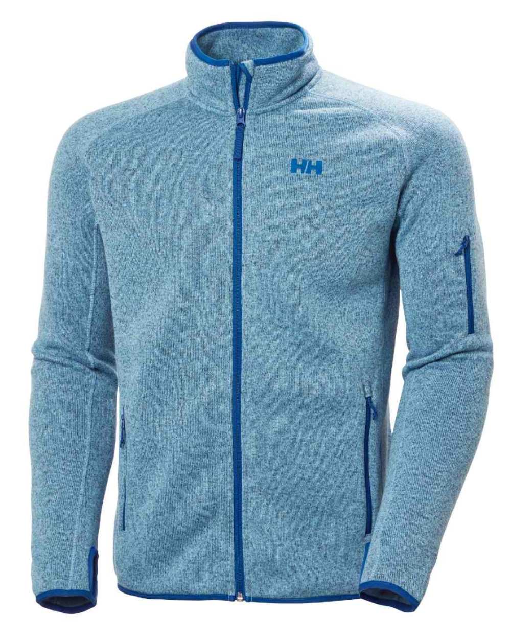 Blue Fog Coloured Helly Hansen Mens Varde Fleece Jacket 2.0 on white background 
