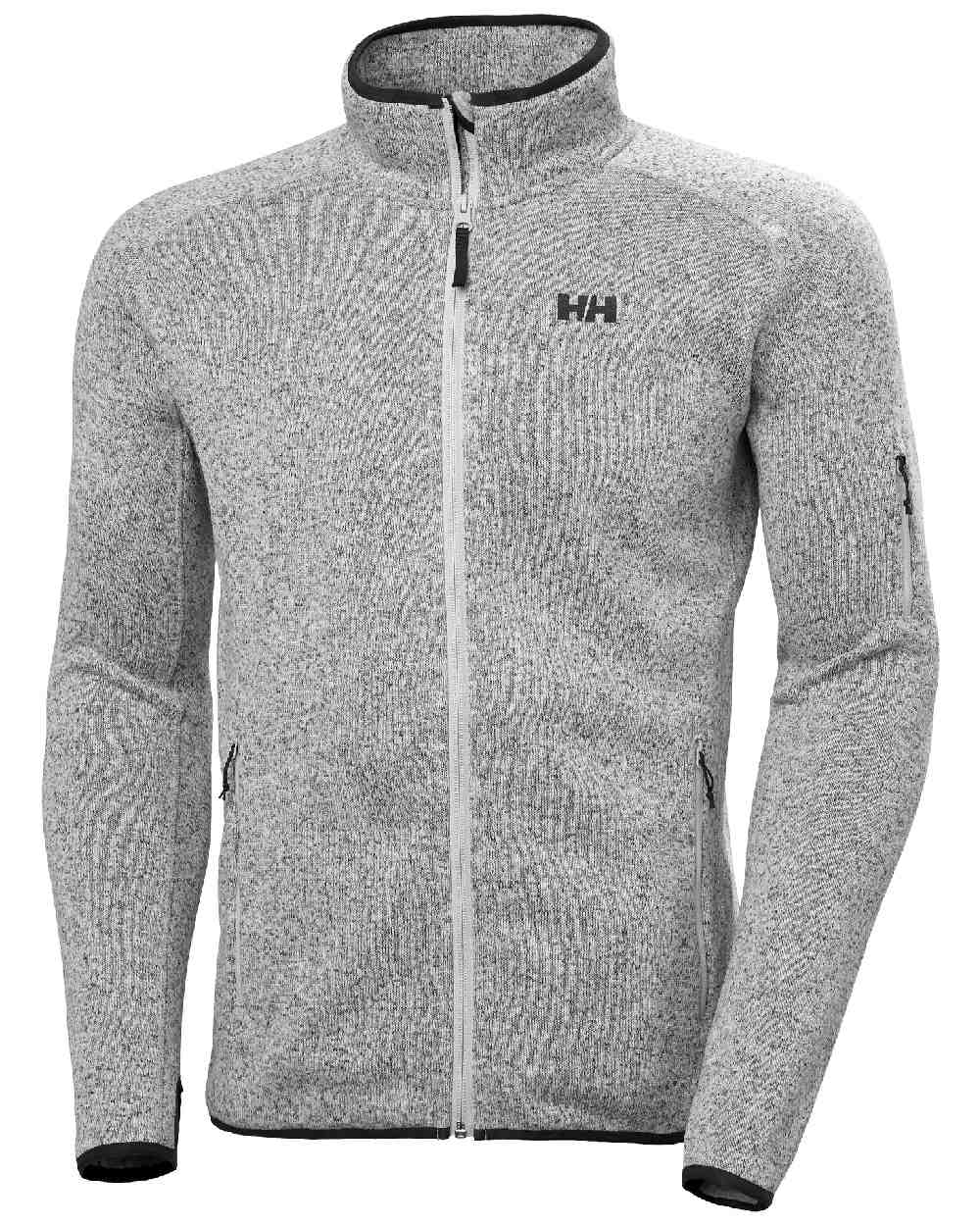 Grey Fog Coloured Helly Hansen Mens Varde Fleece Jacket 2.0 on white background 