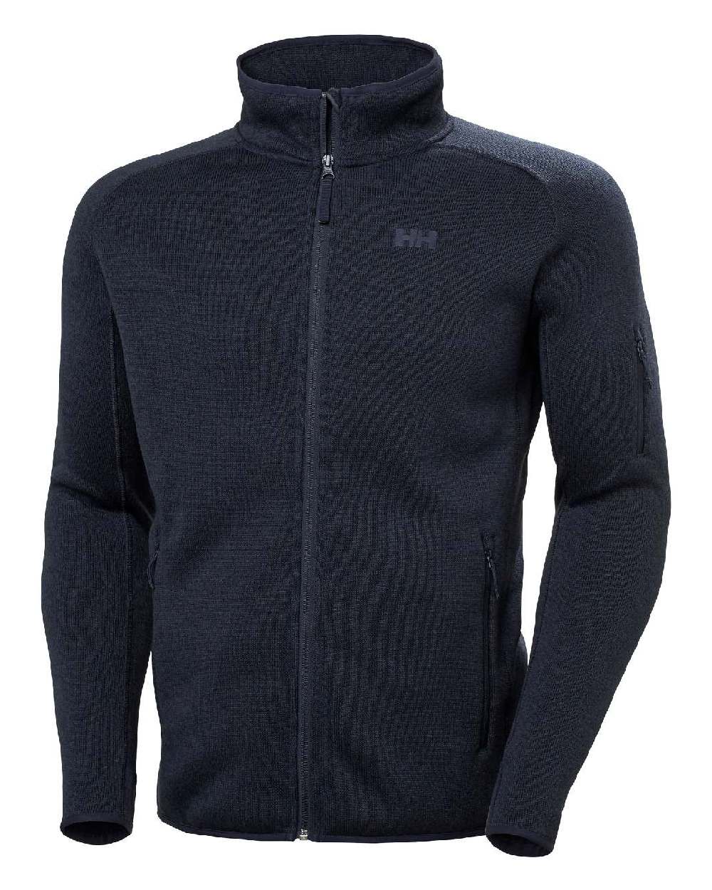 Navy Coloured Helly Hansen Mens Varde Fleece Jacket 2.0 on white background 