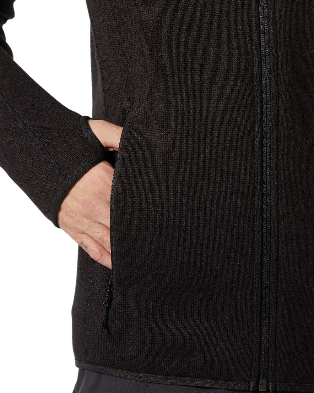 Black coloured Helly Hansen Mens Varde Fleece Jacket 2.0 on white background 