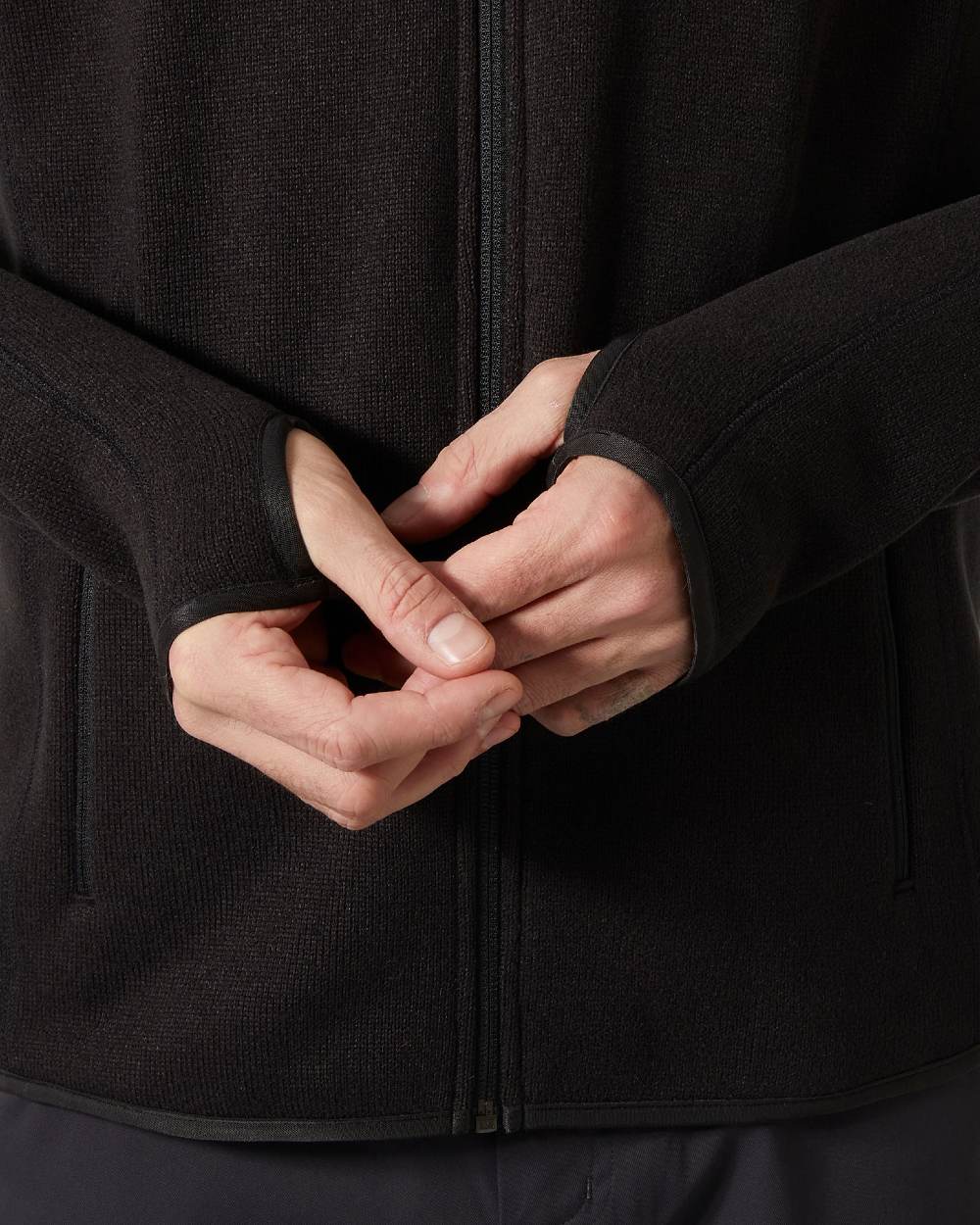 Black coloured Helly Hansen Mens Varde Fleece Jacket 2.0 on white background 