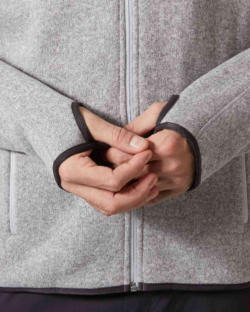 Grey Fog Coloured Helly Hansen Mens Varde Fleece Jacket 2.0 on white background 