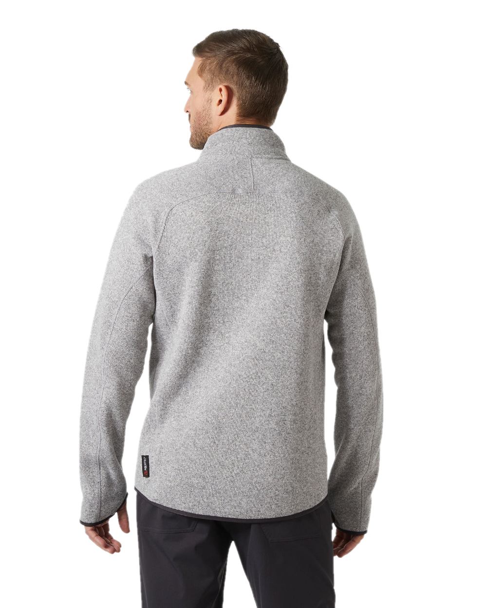 Grey Fog Coloured Helly Hansen Mens Varde Fleece Jacket 2.0 on white background 