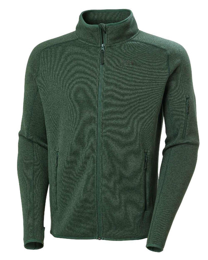 Jungle Green Coloured Helly Hansen Mens Varde Fleece Jacket 2.0 on white background 