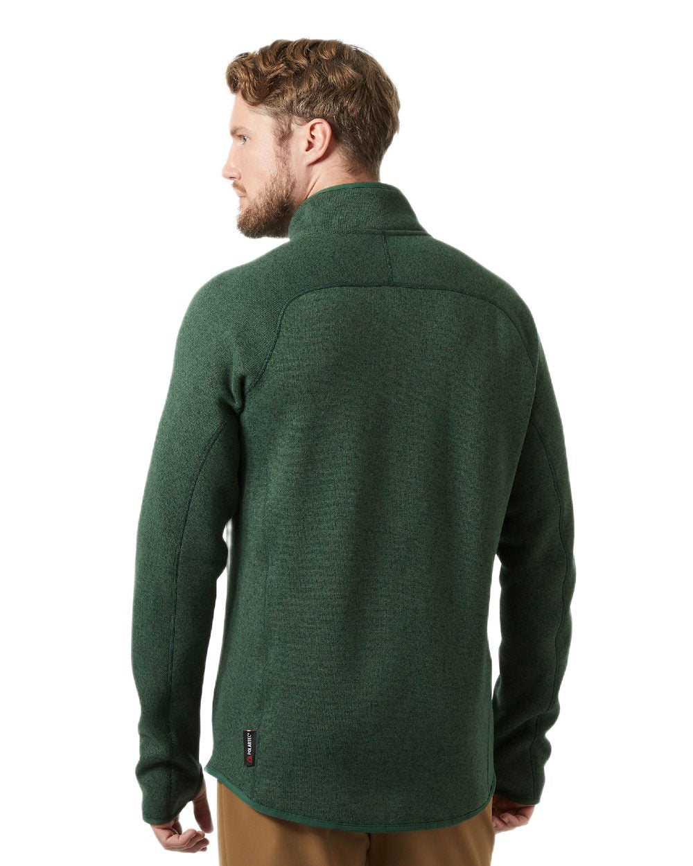 Jungle Green Coloured Helly Hansen Mens Varde Fleece Jacket 2.0 on white background 