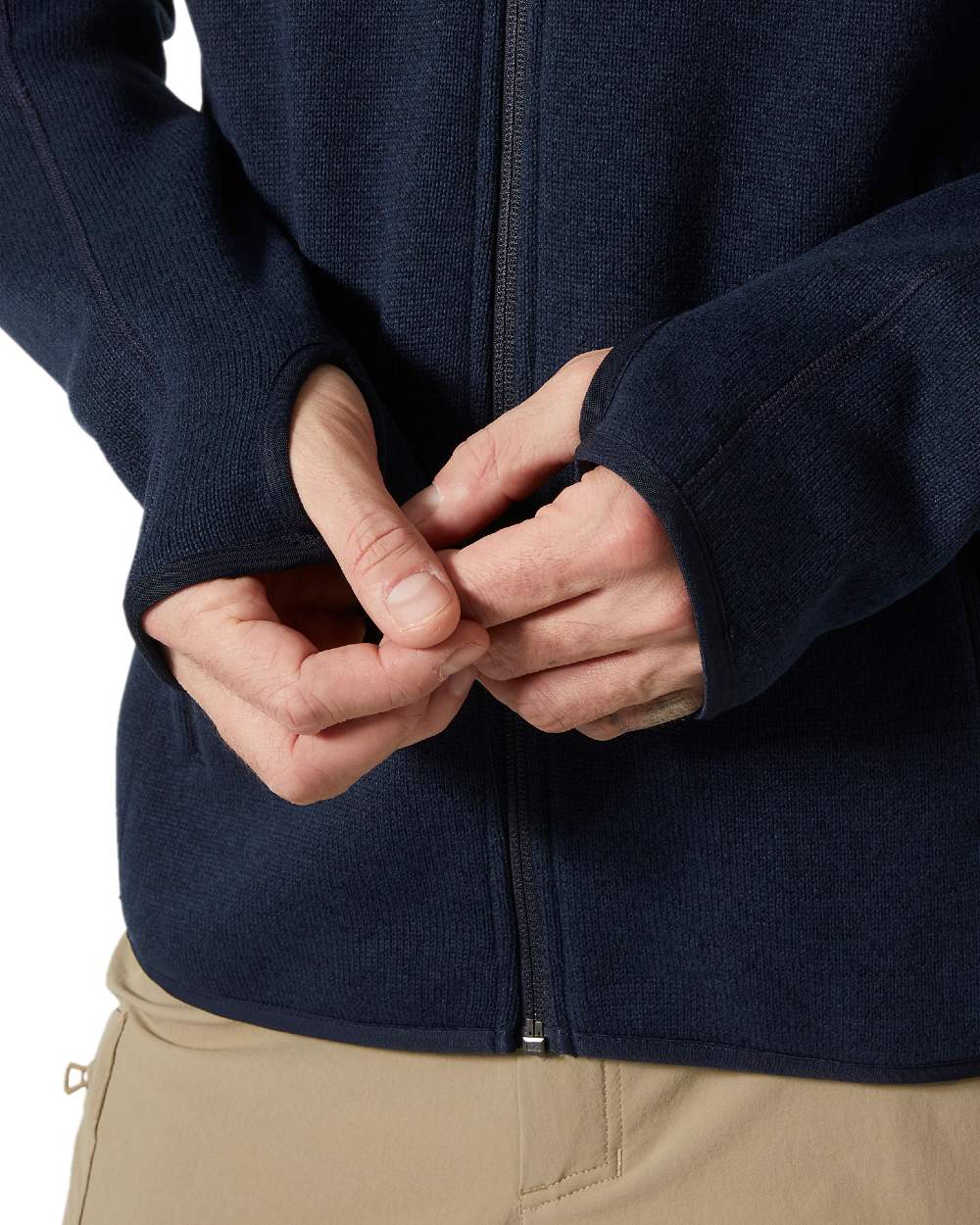 Navy Coloured Helly Hansen Mens Varde Fleece Jacket 2.0 on white background 