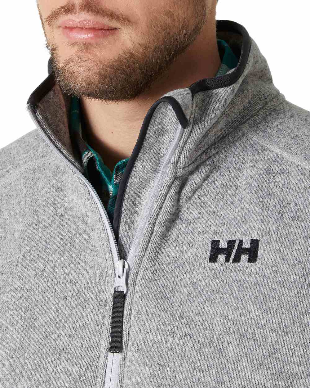 Grey Fog Coloured Helly Hansen Mens Varde Fleece Vest 2.0 on white background 