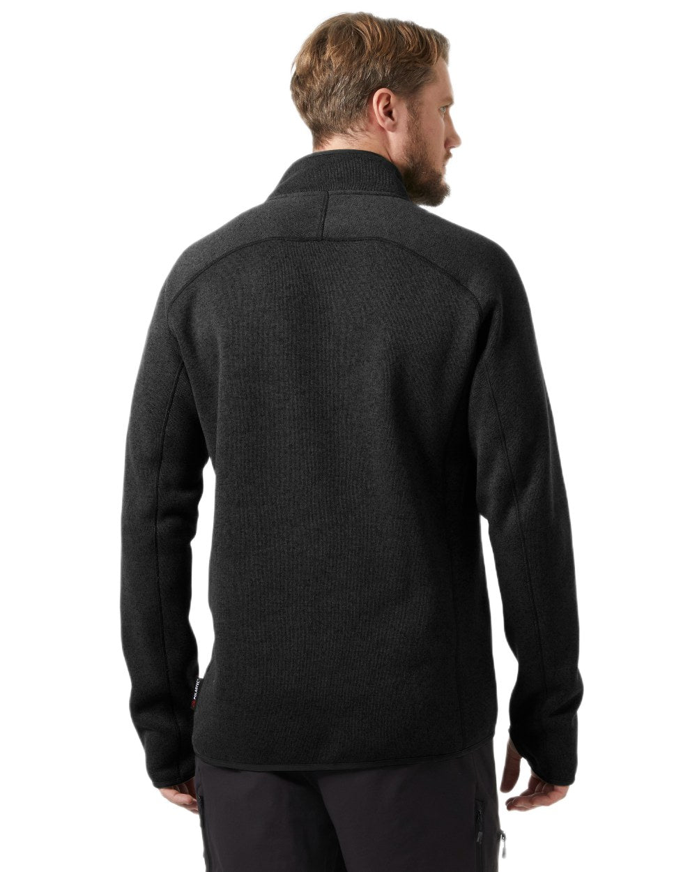 Black Coloured Helly Hansen Mens Varde Half Zip 2.0 on white background 