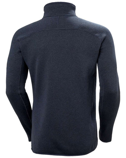 Navy Coloured Helly Hansen Mens Varde Half Zip 2.0 on white background 