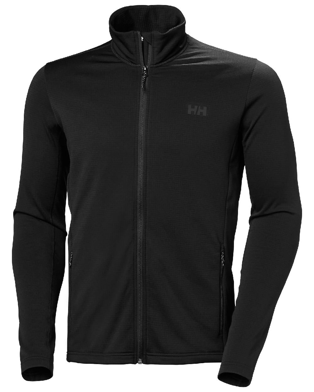 Black Coloured Helly Hansen Mens Versalite Fleece Jacket on white background 