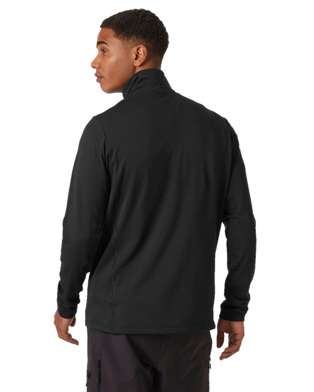 Black Coloured Helly Hansen Mens Versalite Fleece Jacket on white background 