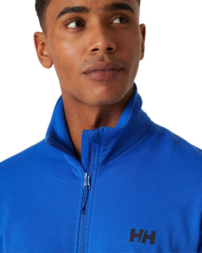 Cobalt 2 Coloured Helly Hansen Mens Versalite Fleece Jacket on white background 