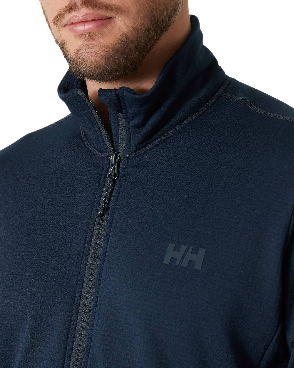 Navy Coloured Helly Hansen Mens Versalite Fleece Jacket on white background 