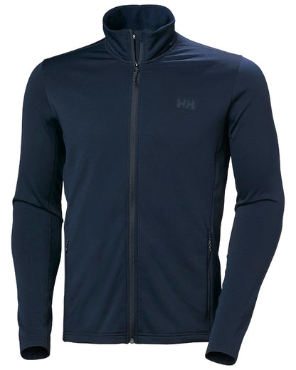 Navy Coloured Helly Hansen Mens Versalite Fleece Jacket on white background 