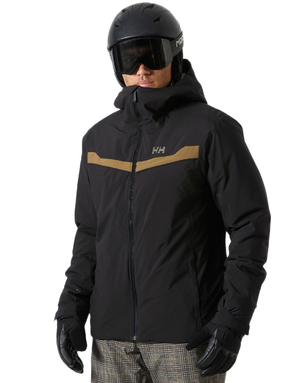 Black Coloured Helly Hansen Panorama 2.0 Insulated Jacket on white background 