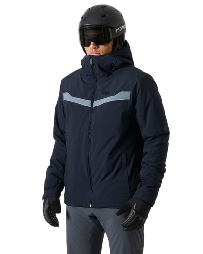 Navy Coloured Helly Hansen Panorama 2.0 Insulated Jacket on white background 
