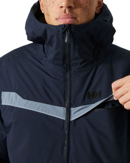 Navy Coloured Helly Hansen Panorama 2.0 Insulated Jacket on white background 