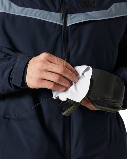 Navy Coloured Helly Hansen Panorama 2.0 Insulated Jacket on white background 