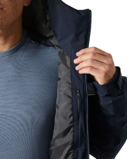 Navy Coloured Helly Hansen Panorama 2.0 Insulated Jacket on white background 