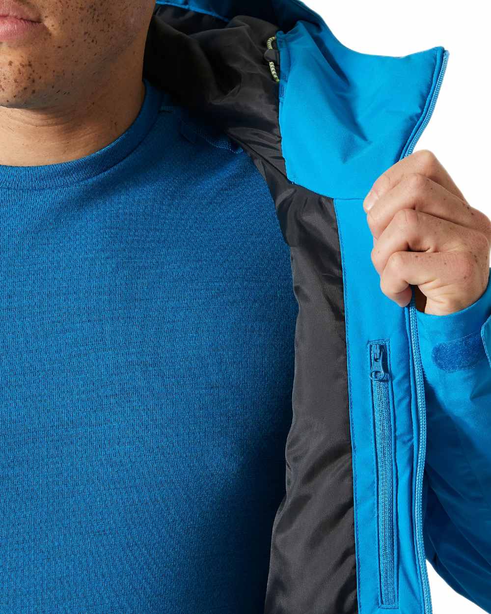 Neptune Blue Coloured Helly Hansen Panorama 2.0 Insulated Jacket on white background 